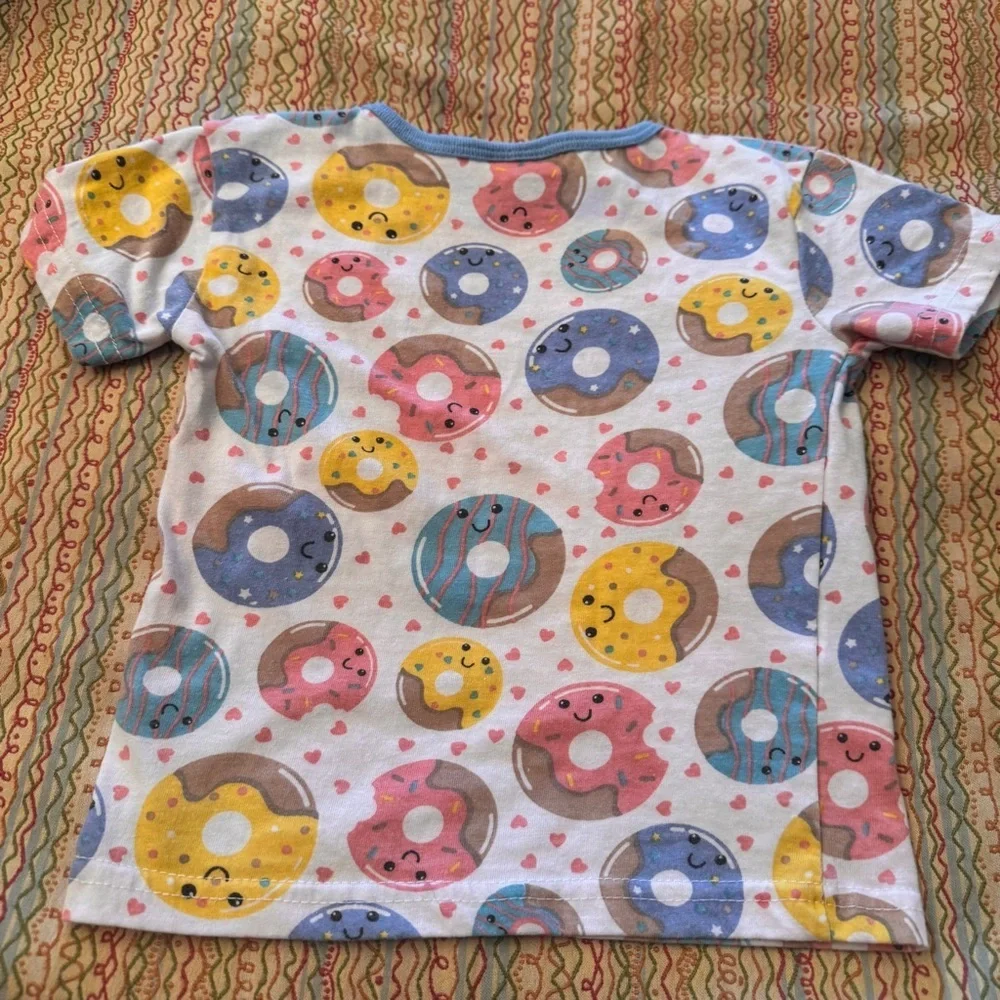 Mon Petit Colorful Donut Print Kids Pajamas 4T